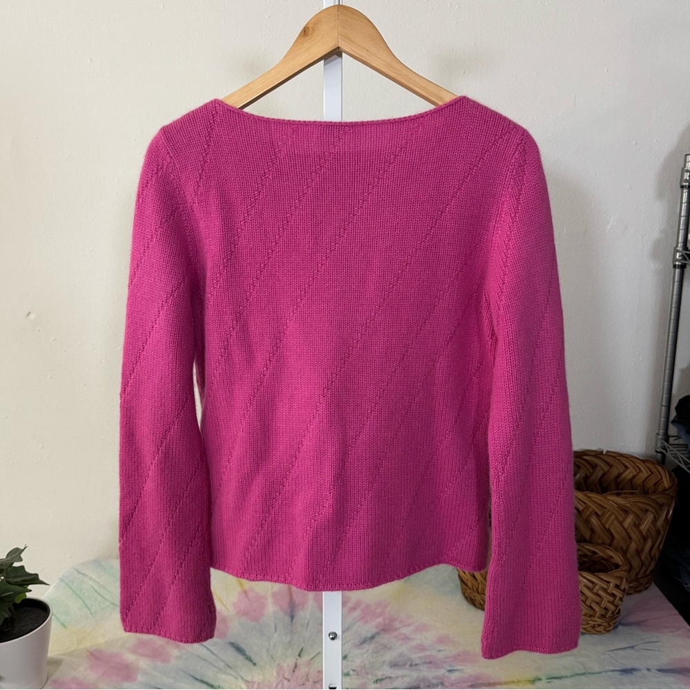 Ann Taylor Pink Crew Neck Sweater - Picture 2 of 7